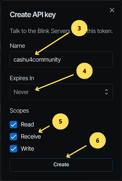 Cashu New API Key