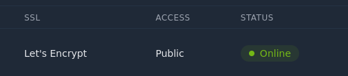 Proxy Host Status